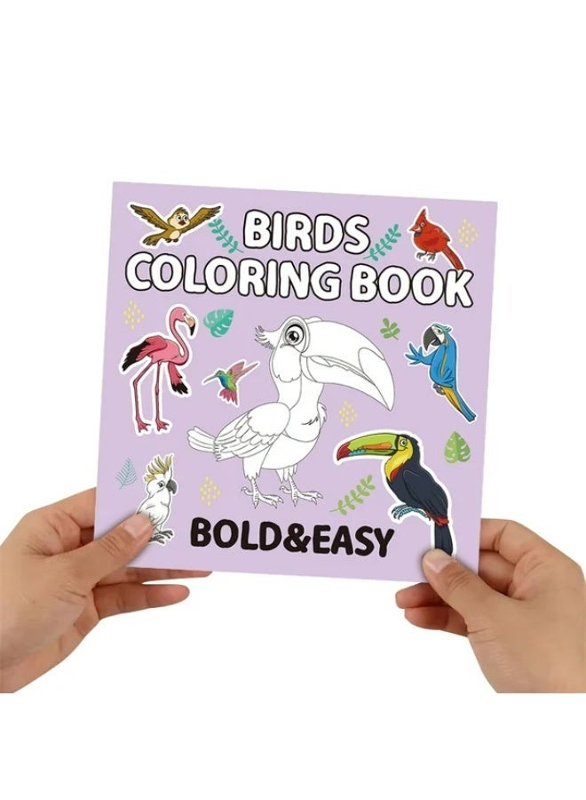 Capstro Bold & Easy Coloring Book for Kids – Cute, Simple Designs for Relaxing Creative Play | Large Illustration Art Book for Children – Cute Bird Theme - Image 5